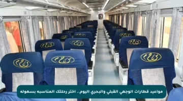 مواعيد قطارات الوجهي القبلي والبحري اليوم.. اختر رحلتك المناسبة بسهولة